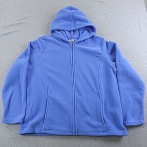 L.L. Bean Women's Blue Fleece Hoodie Size XL